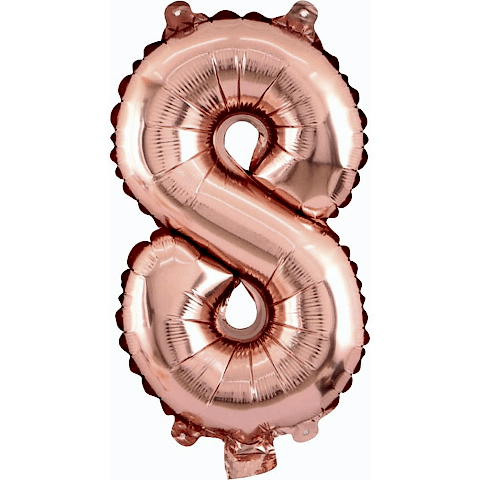 8- RAKAM 34 İNC ROSEGOLD RENK BALON 76 CM
