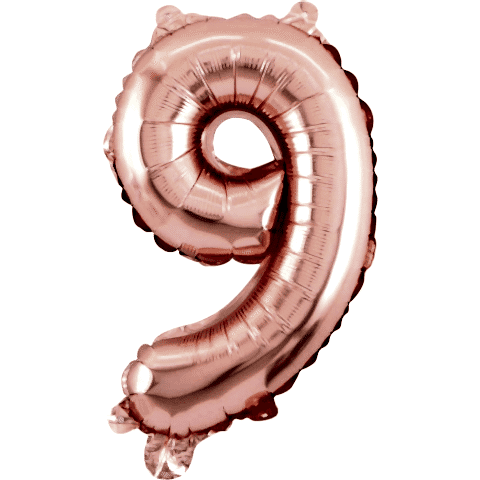 9- RAKAM 34 İNC ROSEGOLD RENK BALON 76 CM