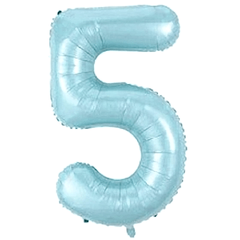 5- RAKAM 34 İNC MAVİ RENK BALON 76 CM