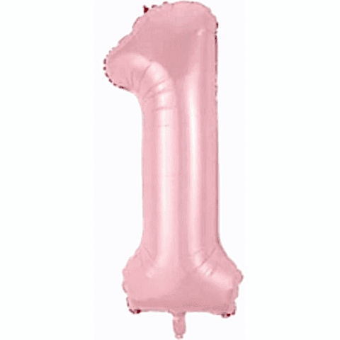 1- RAKAM 34 İNC PEMBE RENK BALON 76 CM