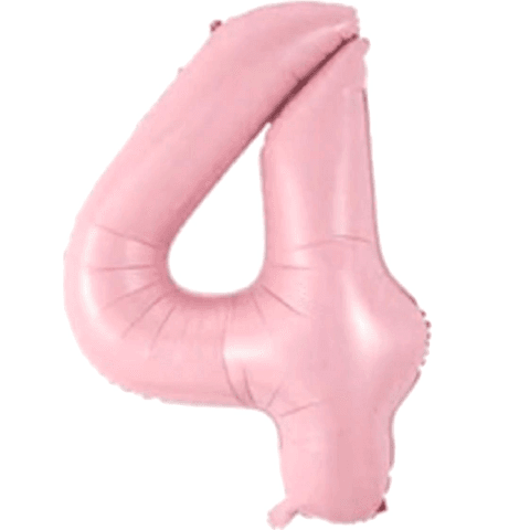 4- RAKAM 34 İNC PEMBE RENK BALON 76 CM