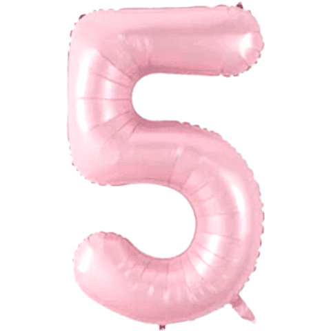 5- RAKAM 34 İNC PEMBE RENK BALON 76 CM