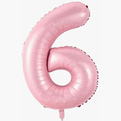 6- RAKAM 34 İNC PEMBE RENK BALON 76 CM