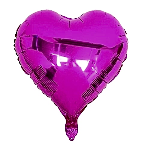 24 İNC KALP FUŞYA RENK FOLYO BALON