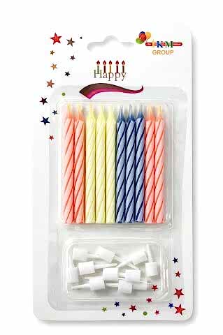 10 LU RENKLİ SÖNMEYEN PASTA MUMU