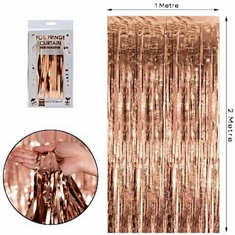 İTHAL METALİZE ROSEGOLD ARKA PLAN PERDESİ 2*1m
