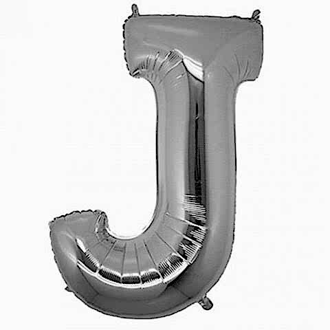 J- HARF 34 İNC GÜMÜŞ RENK BALON 76 CM