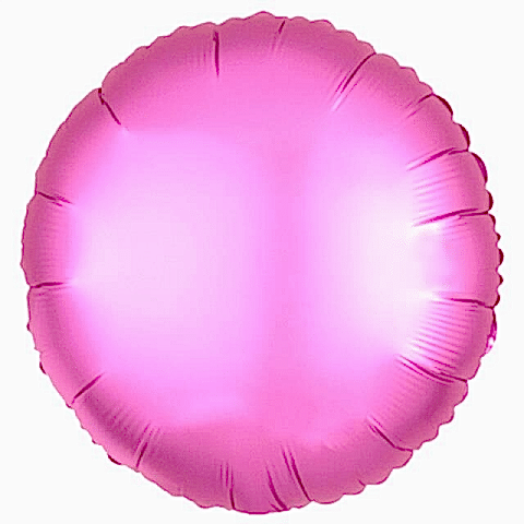 18 İNC YUVARLAK PEMBE RENK FOLYO BALON 43*43