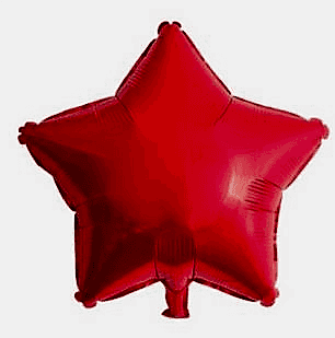 24 İNC YILDIZ KIRMIZI RENK FOLYO BALON