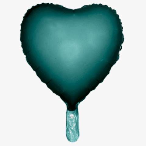 18 İNC KALP MAKARON TURKUAZ FOLYO BALON