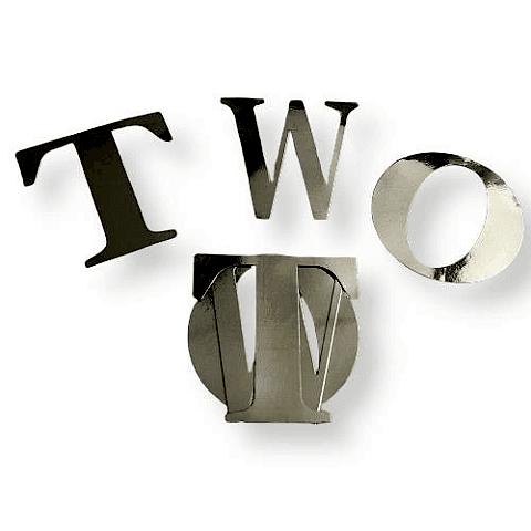 TWO GÜMÜŞ BALON KUTUSU HARFİ