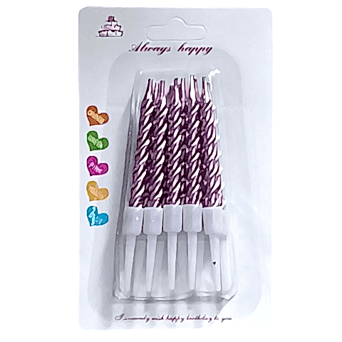 10 LU KÜÇÜK BURGULU PEMBE MUM 7.5 CM PK:50 KL:600