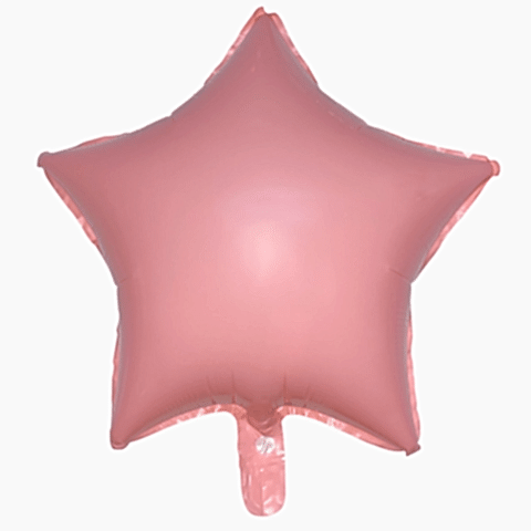 18 İNC YILDIZ MAKARON PEMBE FOLYO BALON