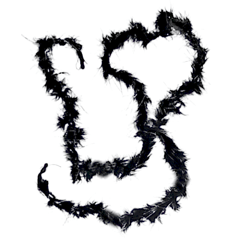 2 MT KEDİ KUYRUĞU SİYAH TÜY 5 CM