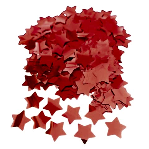 METALİZE BALON İÇİ YILDIZ KIRMIZI PUL