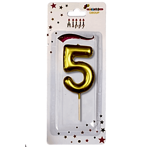 ORTA BOY 5 RAKAM GOLD MUM 10CM PK:24 KL:600