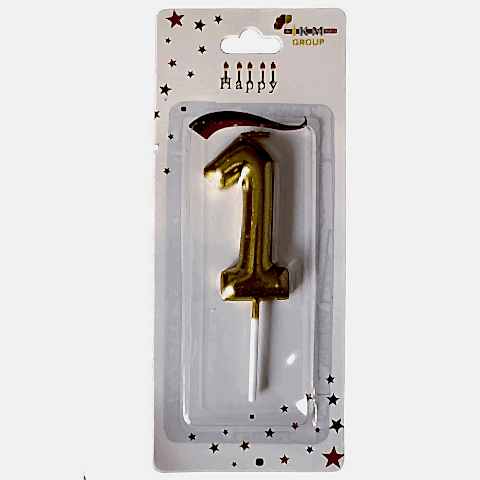 ORTA BOY 1 RAKAM GOLD MUM 10CM PK:12 KL:600