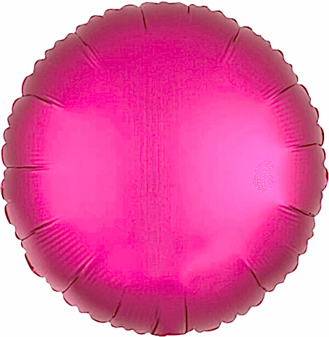 18 İNC YUVARLAK FUŞYA RENK FOLYO BALON  43*43