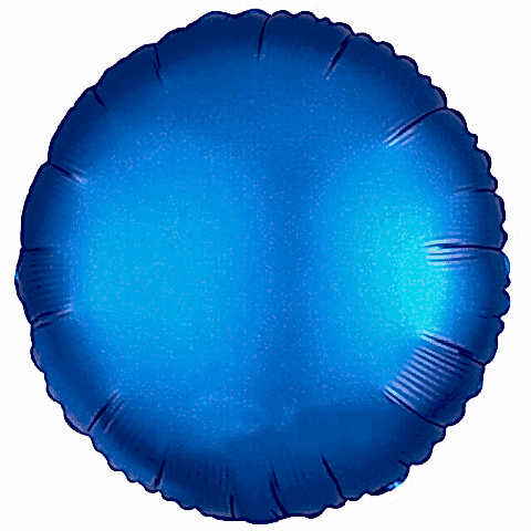 18 İNC YUVARLAK MAVİ RENK FOLYO BALON 43*43