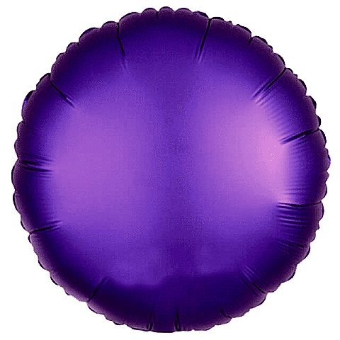 18 İNC YUVARLAK MOR RENK FOLYO BALON 43*43