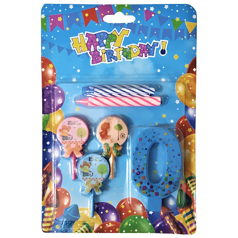 AYICIKLI MAVİ 0 RAKAM MUM