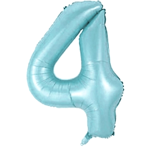 4- RAKAM 34 İNC MAVİ RENK BALON 76 CM