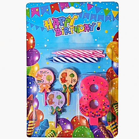 AYICIKLI PEMBE 8 RAKAM MUM