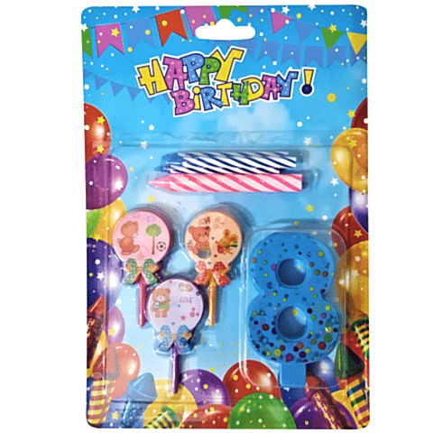 AYICIKLI MAVİ 8 RAKAM MUM