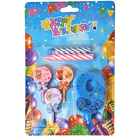 AYICIKLI MAVİ 9 RAKAM MUM