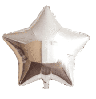 24 İNC YILDIZ GÜMÜŞ RENK FOLYO BALON
