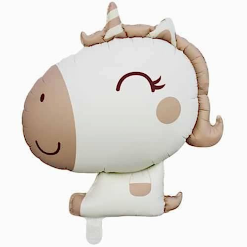 KARAMEL RETRO RENK UNİCORN KAFA FOLYO BALON 65*78,5