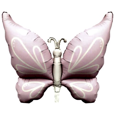 KELEBEK RETRO PEMBE FOLYO BALON 94*73,5