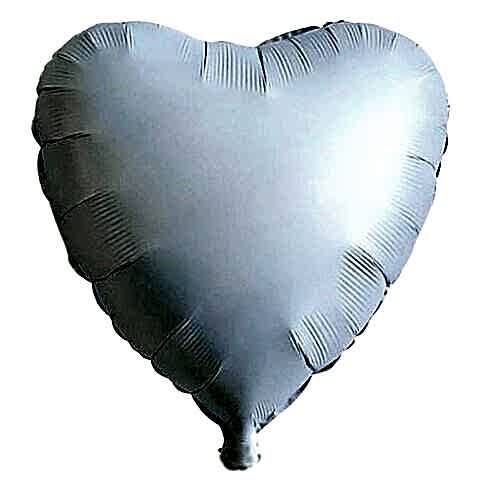 18 İNC KALP RETRO MAVİ RENK FOLYO BALON