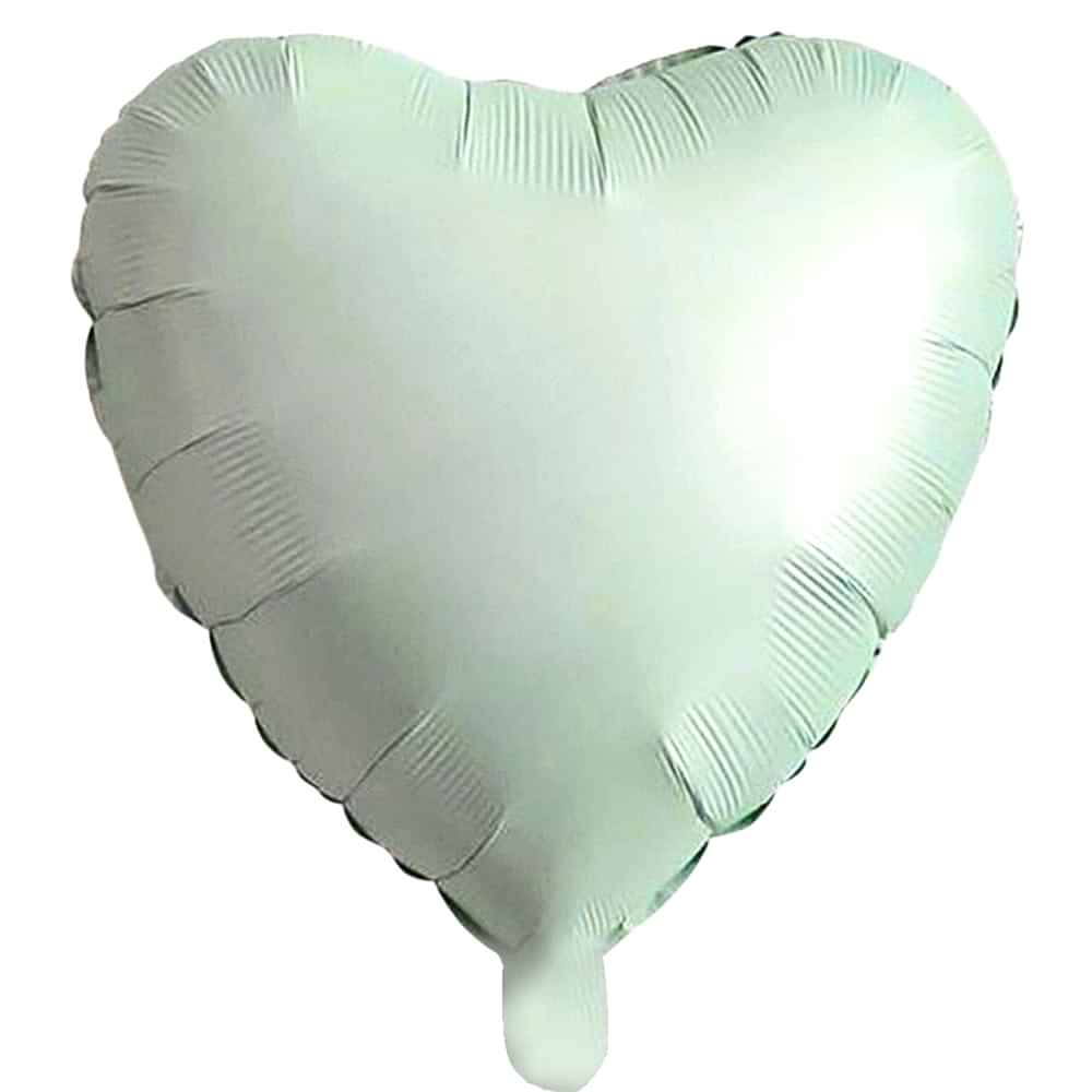 18 İNC KALP RETRO YEŞİL RENK FOLYO BALON