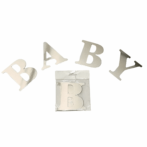 BABY GÜMÜŞ BALON KUTUSU HARFİ