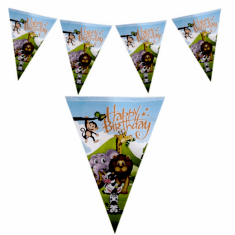 SAFARİ HAPPY BİRTHDAY ÜÇGEN FLAMA