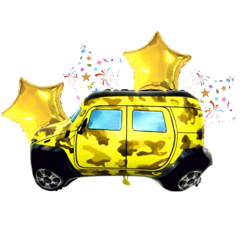 SARI JEEP 5Lİ FOLYO SET BALON