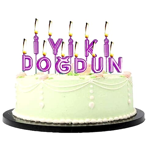 İYİKİ DOĞDUN PEMBE MUM  PK:12 KL:600