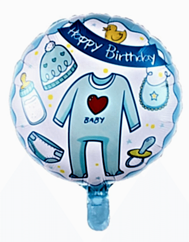 18 İNC YUVARLAK BABY MAVİ RENK FOLYO BALON  43*43