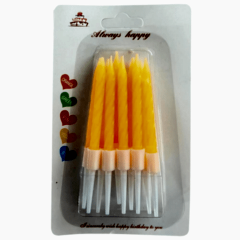 10 LU KÜÇÜK BURGULU TURUNCU MUM 7.5 CM PK:50 KL:600